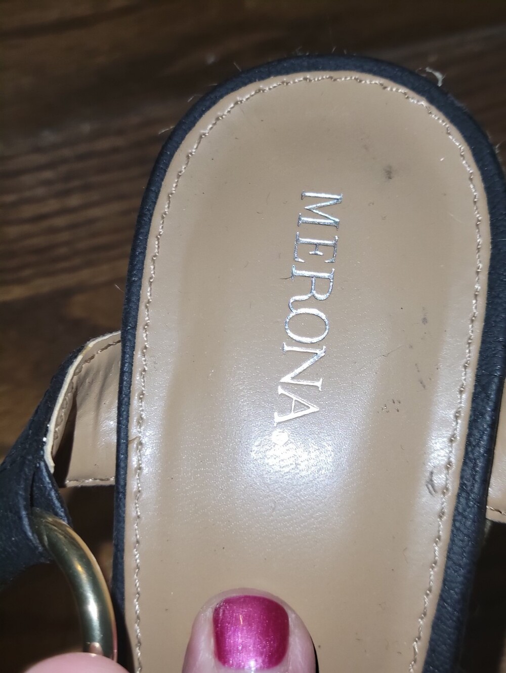 Black Espadrille Wedge Sandals - Women. Size 9.5 - Picture 2 of 4